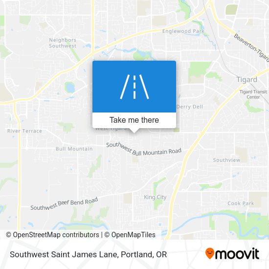 Southwest Saint James Lane map