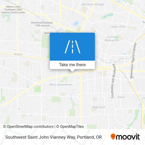 Southwest Saint John Vianney Way map