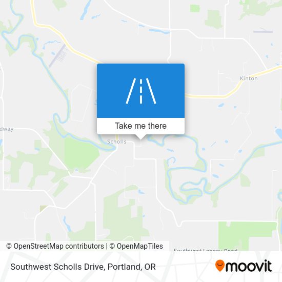 Southwest Scholls Drive map
