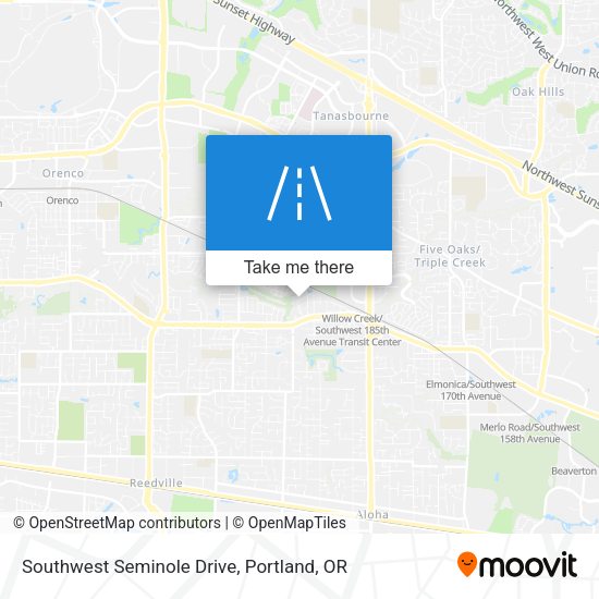 Southwest Seminole Drive map