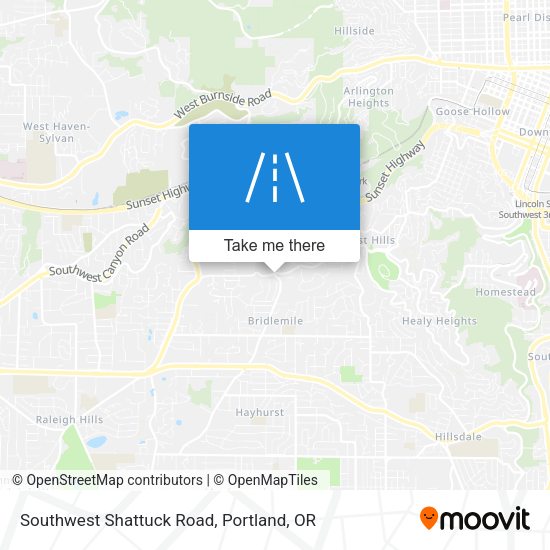 Southwest Shattuck Road map