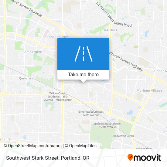 Southwest Stark Street map
