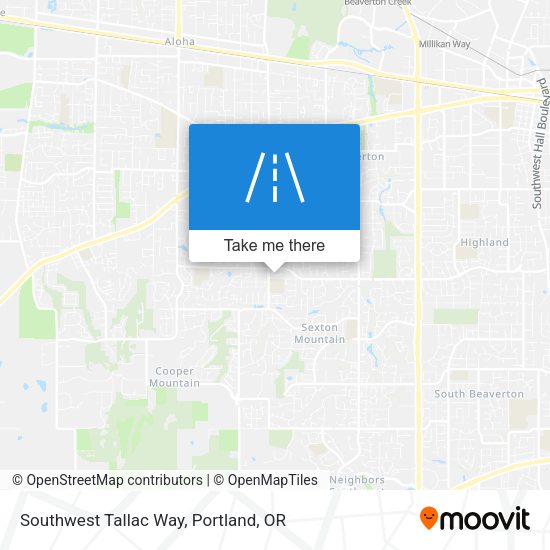 Southwest Tallac Way map