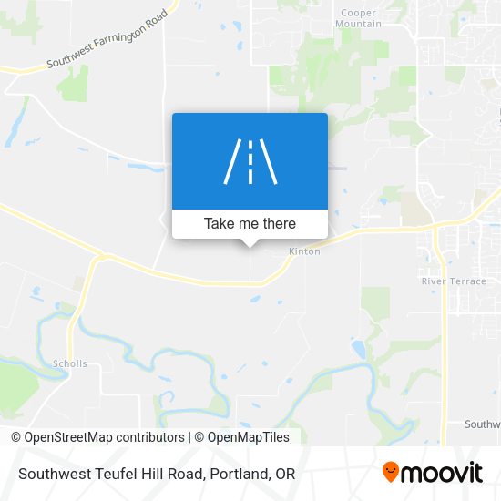 Southwest Teufel Hill Road map