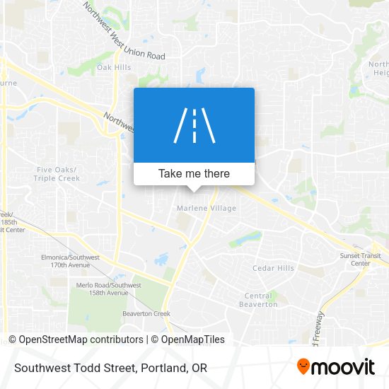 Southwest Todd Street map
