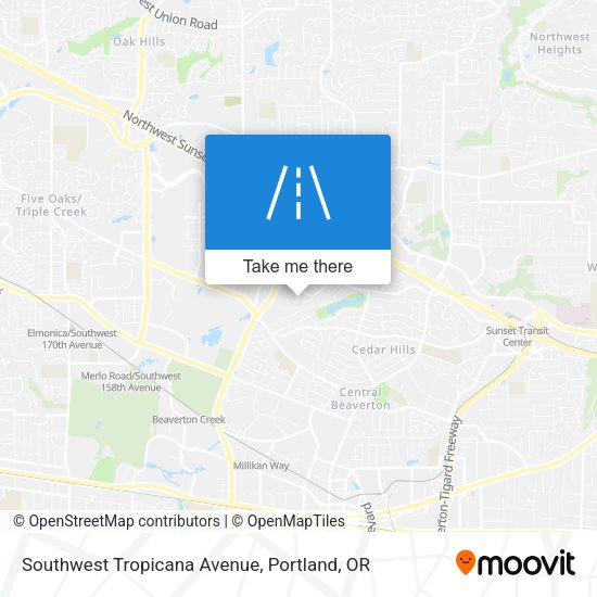 Southwest Tropicana Avenue map