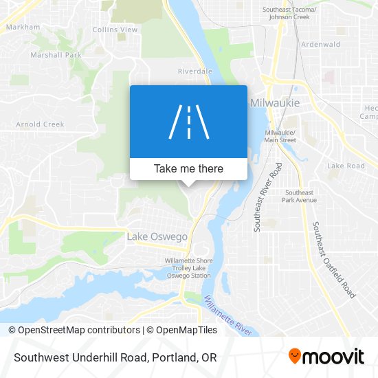 Southwest Underhill Road map