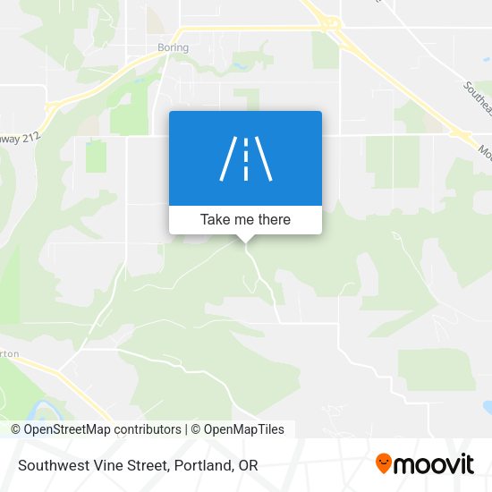 Southwest Vine Street map