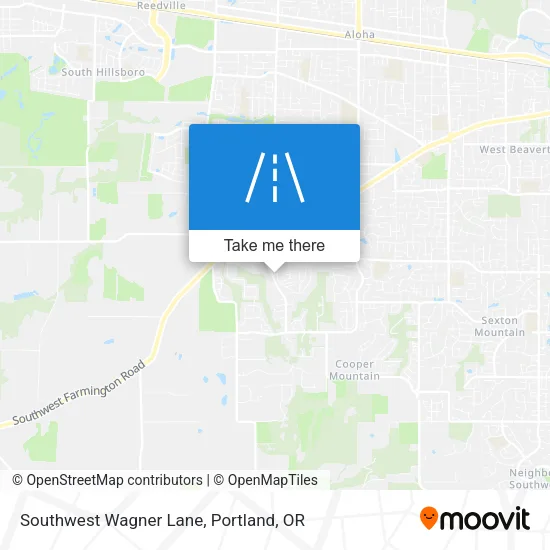 Southwest Wagner Lane map