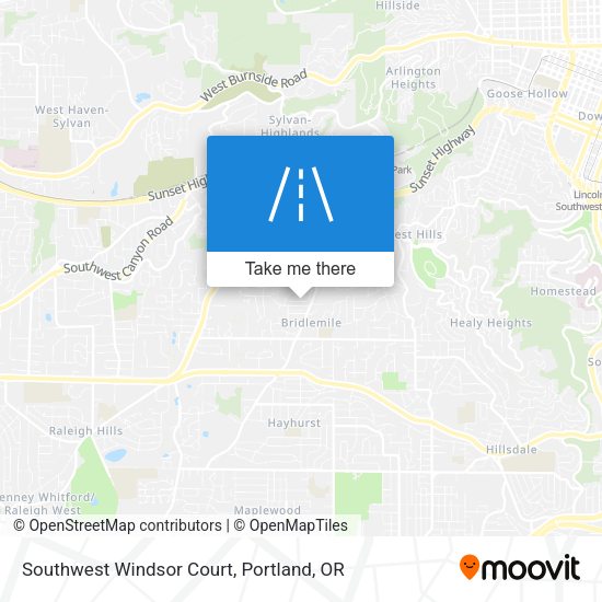 Mapa de Southwest Windsor Court