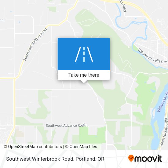 Southwest Winterbrook Road map
