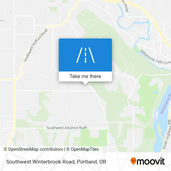 Southwest Winterbrook Road map
