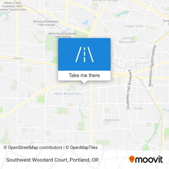 Southwest Woodard Court map
