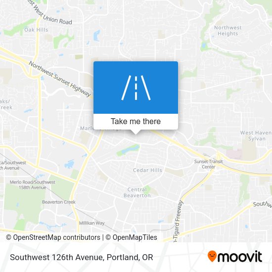 Southwest 126th Avenue map