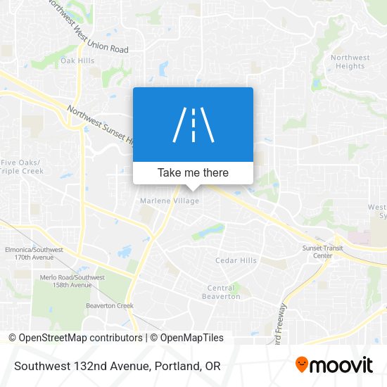 Mapa de Southwest 132nd Avenue