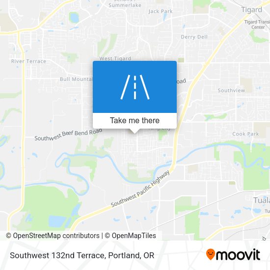 Southwest 132nd Terrace map