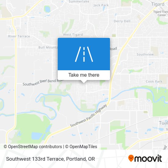Southwest 133rd Terrace map