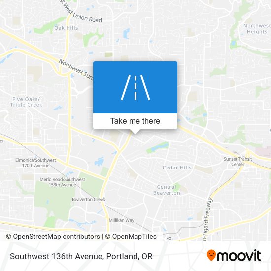 Southwest 136th Avenue map