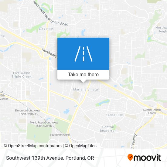 Southwest 139th Avenue map