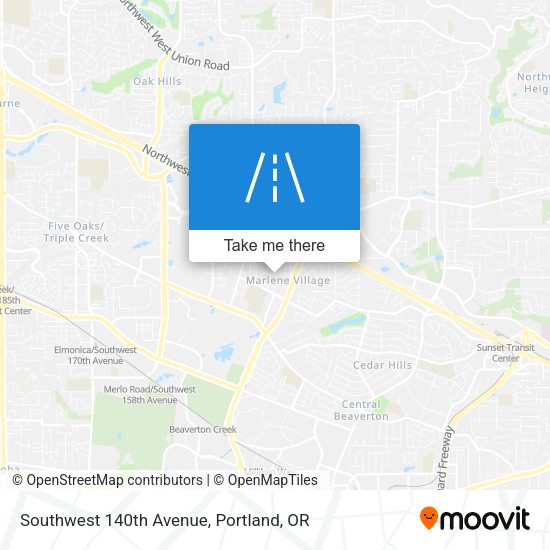 Southwest 140th Avenue map