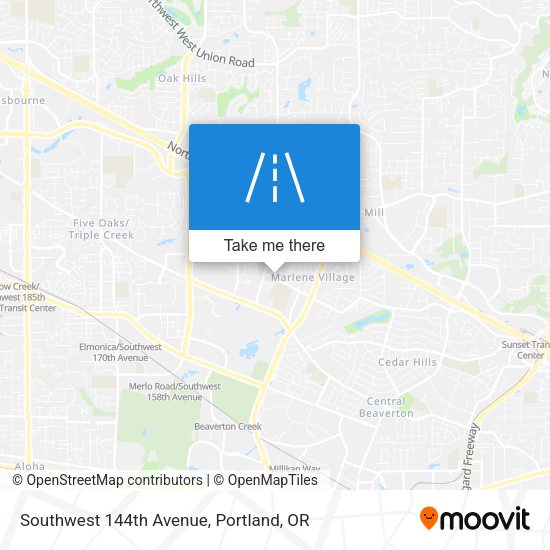 Southwest 144th Avenue map