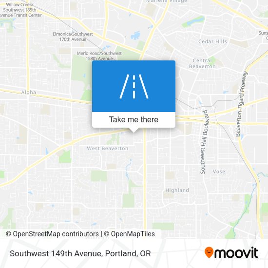 Mapa de Southwest 149th Avenue