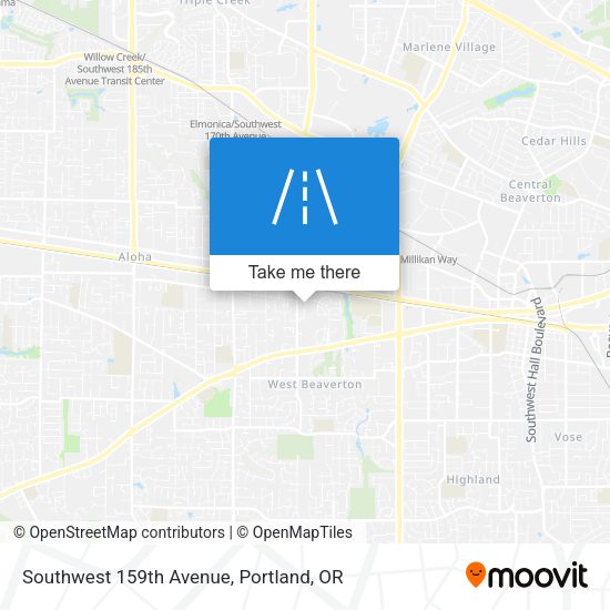 Southwest 159th Avenue map