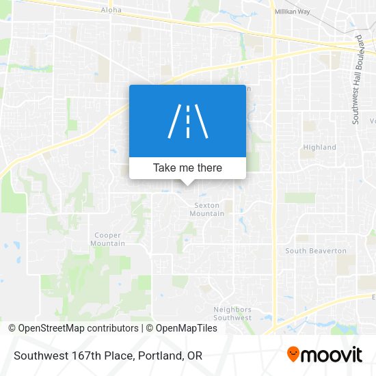 Southwest 167th Place map