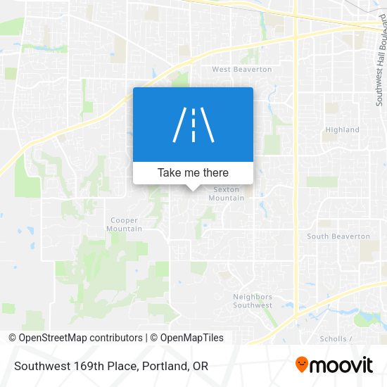 Southwest 169th Place map