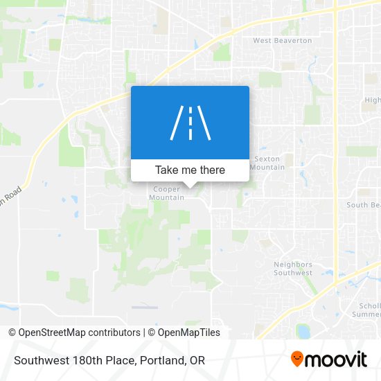 Southwest 180th Place map