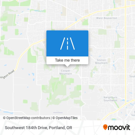 Mapa de Southwest 184th Drive