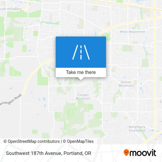 Southwest 187th Avenue map