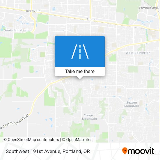 Southwest 191st Avenue map