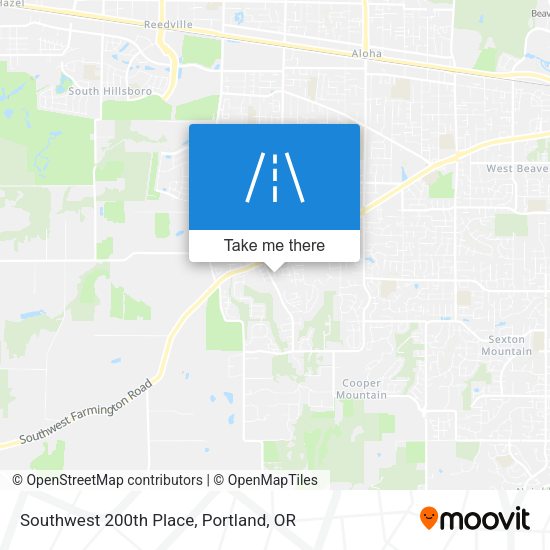 Southwest 200th Place map