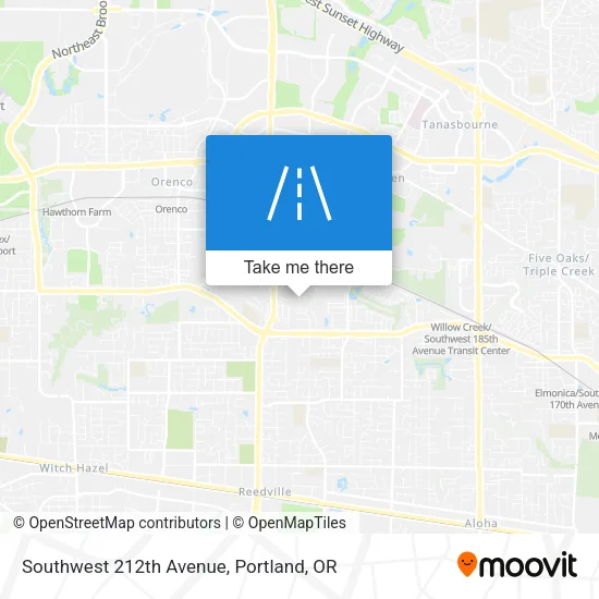 Southwest 212th Avenue map