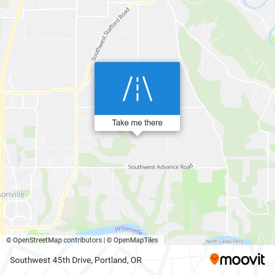 Southwest 45th Drive map