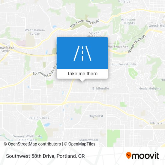 Southwest 58th Drive map