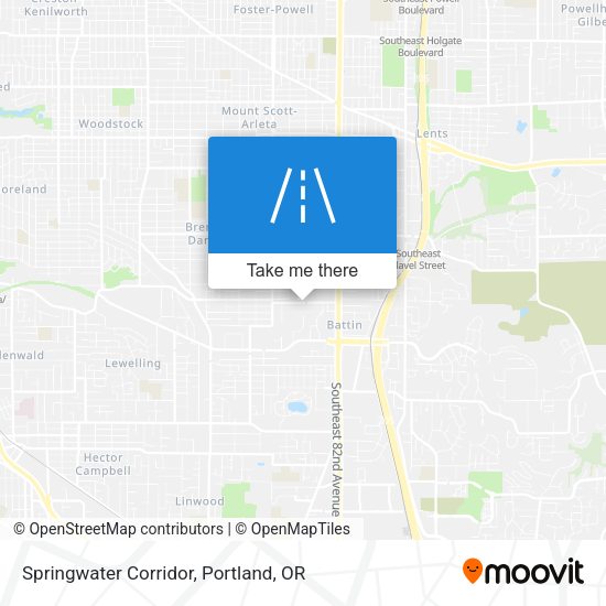 Springwater Corridor map