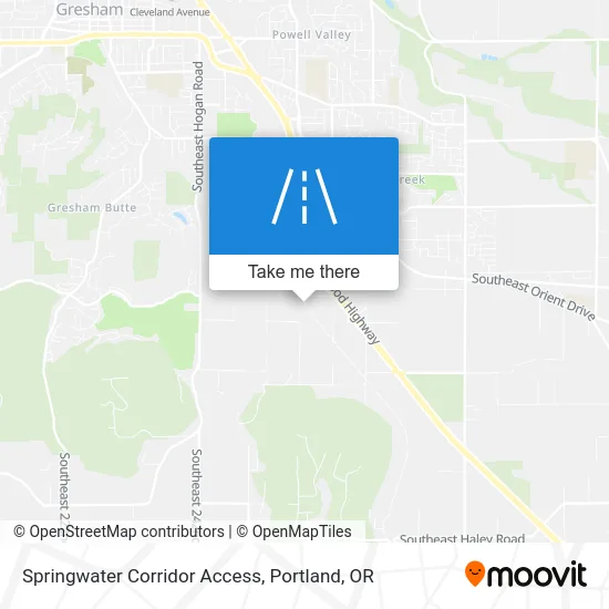Springwater Corridor Access map