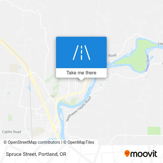 Spruce Street map