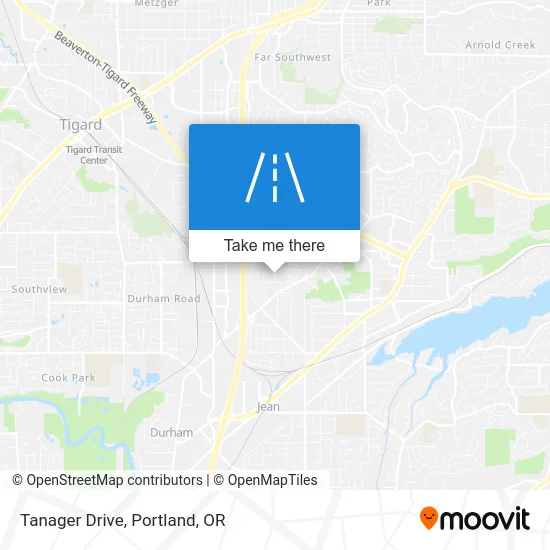 Tanager Drive map
