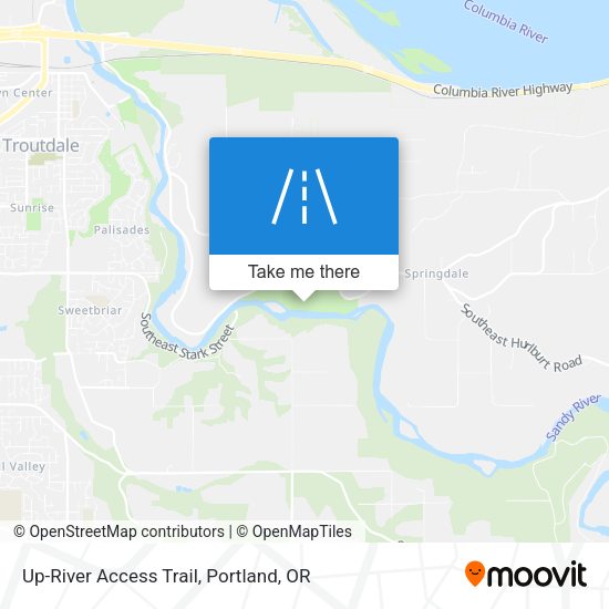 Up-River Access Trail map