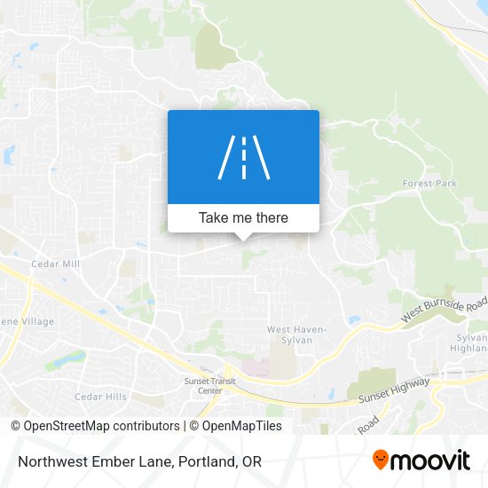 Northwest Ember Lane map