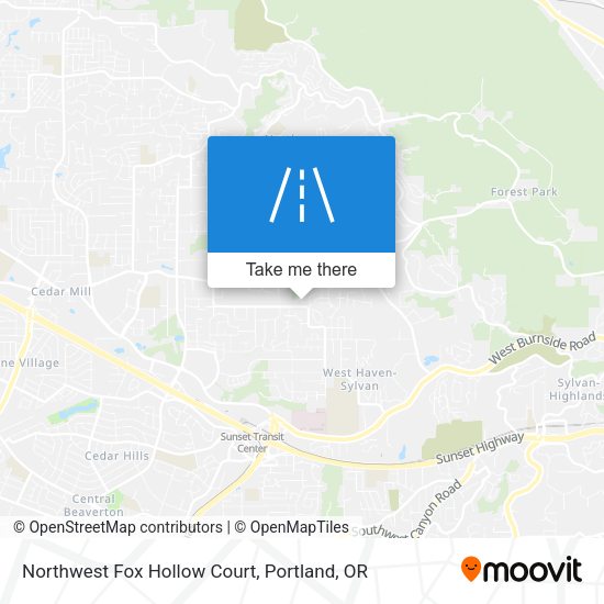 Northwest Fox Hollow Court map