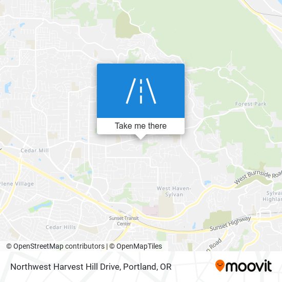 Northwest Harvest Hill Drive map