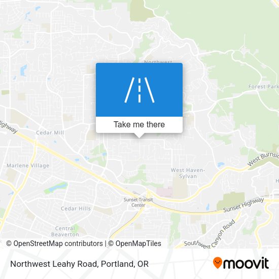 Northwest Leahy Road map