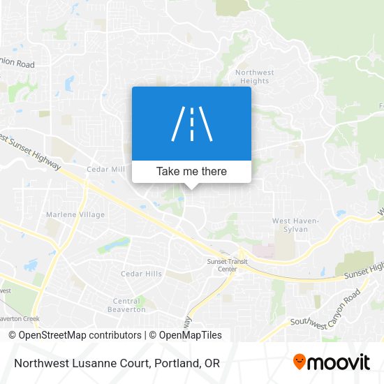 Northwest Lusanne Court map