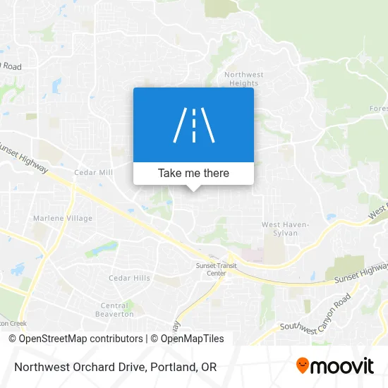 Northwest Orchard Drive map