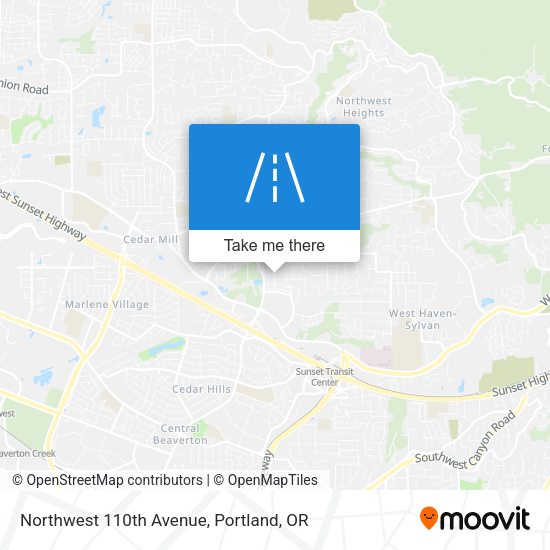 Northwest 110th Avenue map