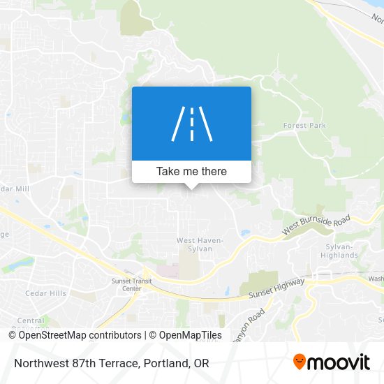 Northwest 87th Terrace map